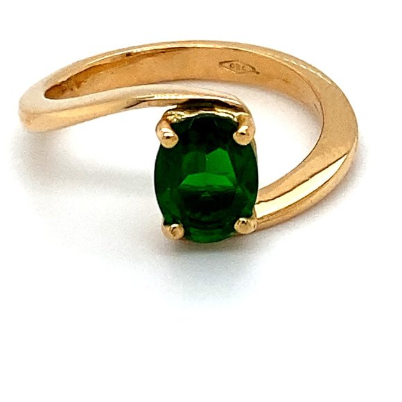 Tsavorite 1.65ct Solid 18K Yellow Gold Ring - Picture 1 of 8